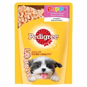 Pedigree Gravy Puppy Dog Food Chicken & Rice, 80 g Pouch