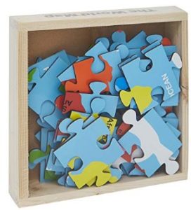 Skillofun Map of World Jigsaw Floor Puzzle in Wooden Box, Multi Color