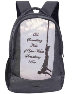 Zwart 25 Ltrs Dark Grey Printed School Backpack (FAZER-Bungee) at rs.451