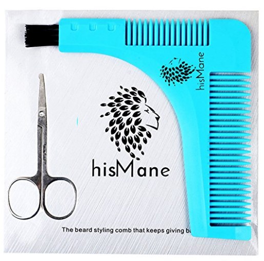 hisMane Beard and Moustache Shaping and Styling Template Tool and Comb with Scissors at rs.199
