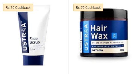 ustraa products 50% cashback