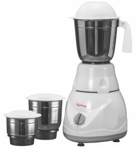 Amazon - Buy Lifelong Power Pro 500-Watt Mixer Grinder with 3 Jars (White/Grey) at Rs. 975