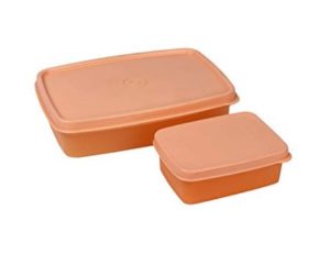 Cello Max Fresh Compact Polypropylene Lunch Box Set, 200ml 18.9cm, Set of 2, Peach at rs.95