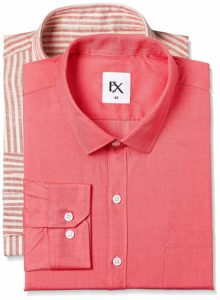 Amazon - Buy Excalibur by Unlimited Men's Solid Regular Fit Formal Shirt (Pack of 2) at Rs. 299