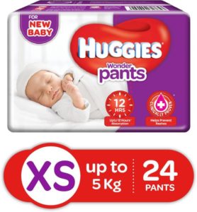 Flipkart- Buy Huggies Wonder Pants Diaper - XS  (24 Pieces) at Rs 69