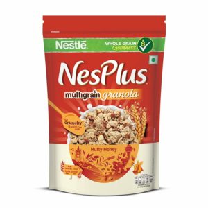 Nestle NesPlus Breakfast Cereal, Multigrain Granola - Nutty Honey