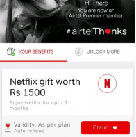 Airtel Netflix Premium Account 