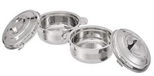 Pigeon Galaxy Stainless Steel Serving Dish Set, 2-Pieces, Silver 