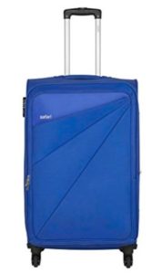 Safari Fabric 55 cms Blue Soft Sided Carry-On rs 1374
