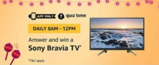 Sony Bravia TV amazon quiz
