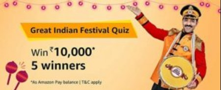 amazon great indian festival quiz