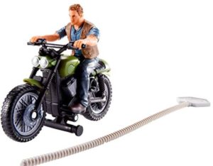 Action Figures Jurassic World Rip-Run Chasers Owen + Motorcycle