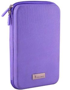 Amazon Brand - Solimo Travel Case for Small Electronics and Accessories (Purple)