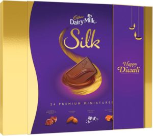 Cadbury Dairy Milk Silk Miniatures Chocolate Happy Diwali Gift Pack (240 g)