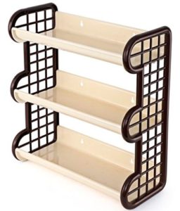 Cello Japan Plastic Storage Shelf, Ivory Brown