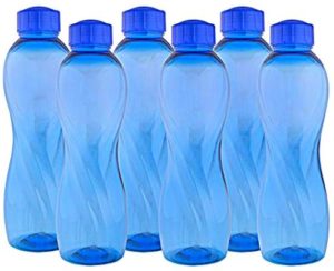 Cello Twisty PET Bottle Set, 1000ml, Set of 6, Blue