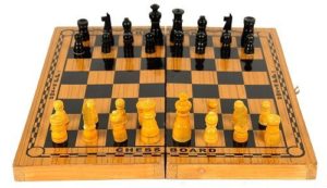Dixon CHSS Wood Chess Board Set, Large (Multicolor) 