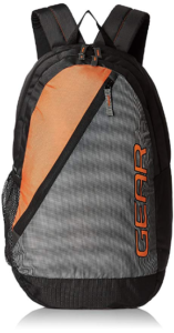 Gear 29 Ltrs Grey and Orange Casual Backpack