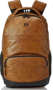 Gear Vintage2 Anti Theft Faux Leather 27 Ltrs Tan Laptop Backpack (LBPVG2LTH1901)