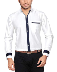 Global Rang White Casual Shirt for Men Slim Fit