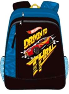 Hot Wheels Black School Backpack (MBE-MAT414)
