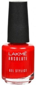 Lakme Absolute Gel Stylist Nail Color, Tomato Tango, 15 ml 