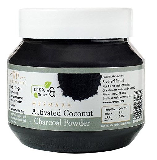 Amazon - Buy Mesmara Activated Coconut Charcoal Powder, 125g at Rs.130 only