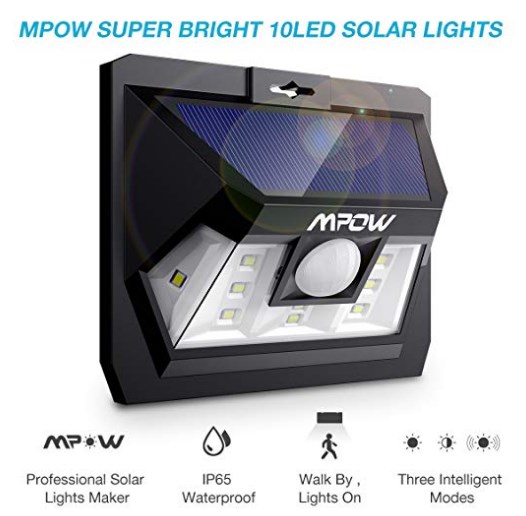 Mpow 10 LED Unqiue Design Motion Sensor Solar Street Lights with Upgraded Panel at rs.699