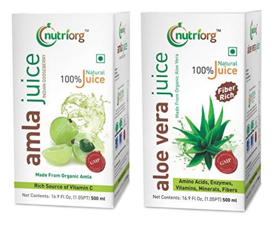 Nutriorg Organic Amla & AloeVera Juice Detox Package at rs.265