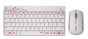 Rapoo 8000 Wireless Keyboard and Mouse Combo (White)