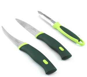 Ritu Stainless Steel Knife and Peeler Set, Green 