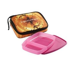 Signoraware Melody Big Slim Lunch Box with Bag, Pink at rs.181