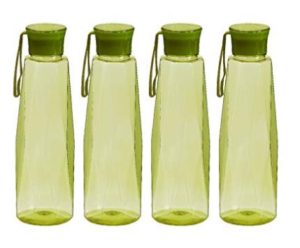 Steelo Seagul Plastic Water Bottle, 1 Litre, Set of 4, Oliver Green at rs.192