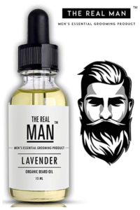 The Real Man Lavender Oil 100 Percent Organic Beard and Moustache Oil, 15ml