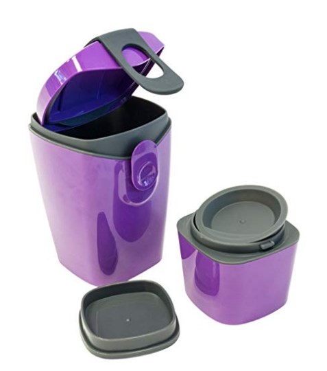 Unikia(Europe) - Compleat Energy booster Bottle w/ 3 compartments Lunch Box Suplement - Purple at rs.539
