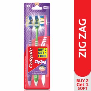 Amazon - Colgate ZigZag Toothbrush - Soft (Buy 2 Get 1) at Rs.38
