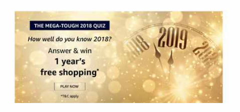 Amazon Mega-Tough 2018 Quiz