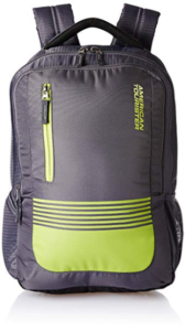 American Tourister Polyester 32 Ltrs Grey Laptop Backpack at flat 80% off
