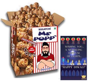 Bogatchi Mr. Popp's Dark Chocolate Popcorn Gourmet Popcorn Gift Hamper, 250g