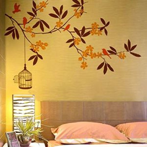 Decals Design 'Branch Flowers and Cage' Wall Sticker 