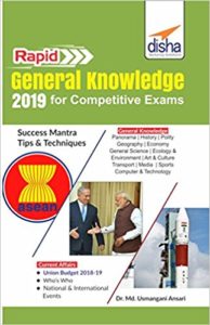 Disha's Rapid General Knowledge 2019 for Competitive Exams