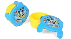 HM International Disney Junior Mickey Mouse Plastic Lunch Box, 100 ml, Set of 2, Multicolour
