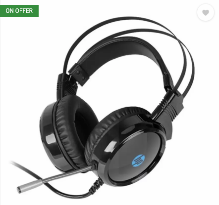 HP Wired Gaming with 3.5mm Jack And USB Wired Headset with Mic (Black, Over the Ear)