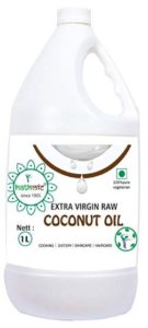 Hathmic Raw Extra Virgin Cold Pressed Coconut Oil, 1L HDPE