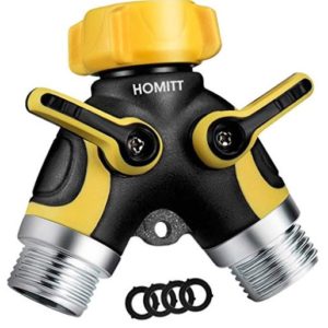 Homitt Hose Splitter, 2 Way Control Y Adapter Water Tap Connector