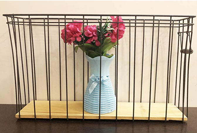 House of Quirk Metal Wall Mount Shelf, Black
