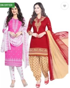 Ishin Synthetic Printed Salwar Suit Dupatta Material (Un-stitched)
