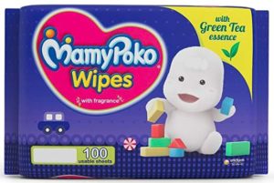 MamyPoko Wipes With Green Tea Essence - Pack of 100 Wipes With Fragrance (100 Wipes)