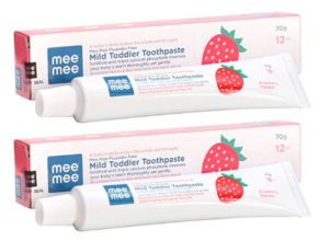 Mee Mee Fluoride-Free Toothpaste, Strawberry, 70g (Pack of 2)