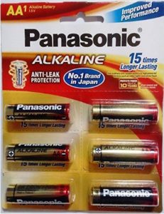 Panasonic Battery Alkaline AA 6Pcs 1B6 Battery